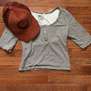 Pacsun crop 3/4 sleeve top